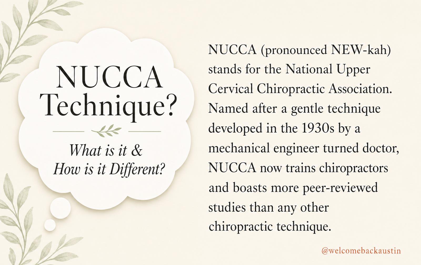 What is the NUCCA technique and how it is different